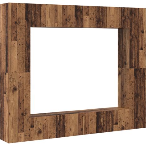 TV Cabinet 8 pcs Brown 221 x 30 x 180 cm Solid reclaimed wood vidaXL