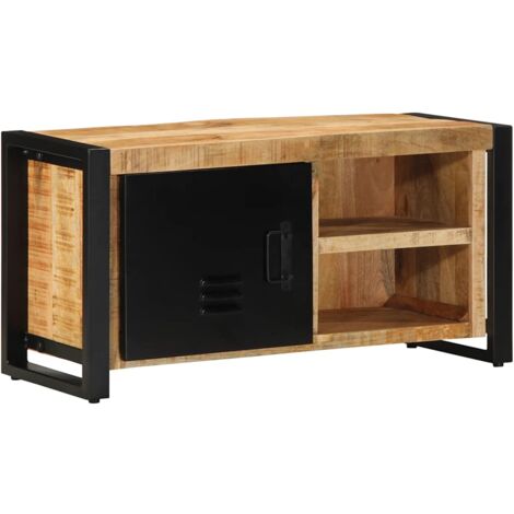 TV Cabinet 80x30x40 cm Solid Rough Wood Mango vidaXL