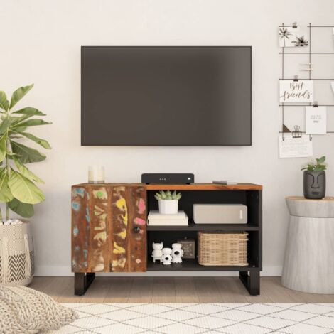 TV Cabinet 80x33x46 cm Solid Wood Reclaimed&Engineered Wood vidaXL