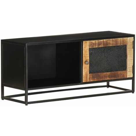 TV Cabinet 90x30x40 cm Rough Mango Wood vidaXL