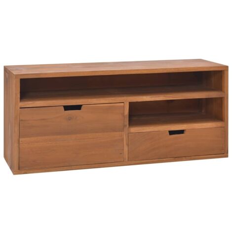 TV Cabinet 90x30x40 cm Solid Teak Wood vidaXL