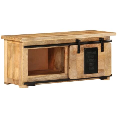 TV Cabinet 90x35x40 cm Solid Mango Wood vidaXL