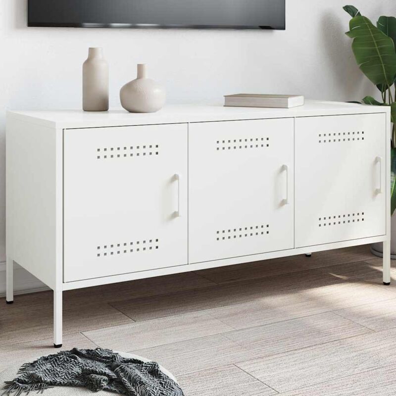 Tv Cabinet White 100.5x39x50.5 Cm Steel Vidaxl