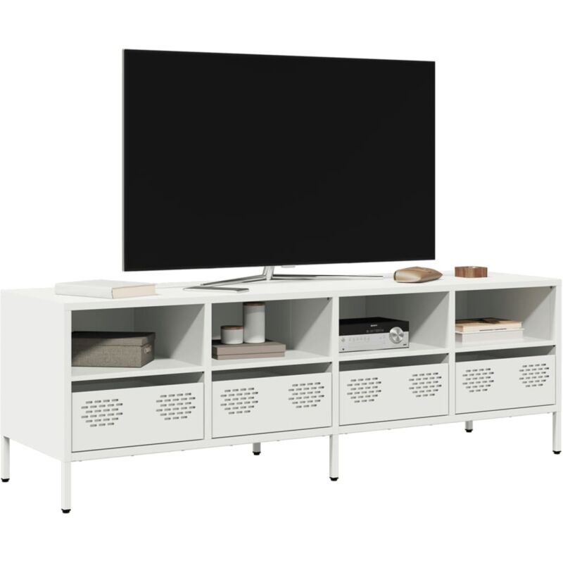 Tv Cabinet White 135x39x43.5 Cm Cold-rolled Steel Vidaxl