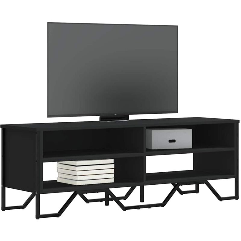 Tv Cabinet Black 122x34x41 Cm Engineered Wood Vidaxl