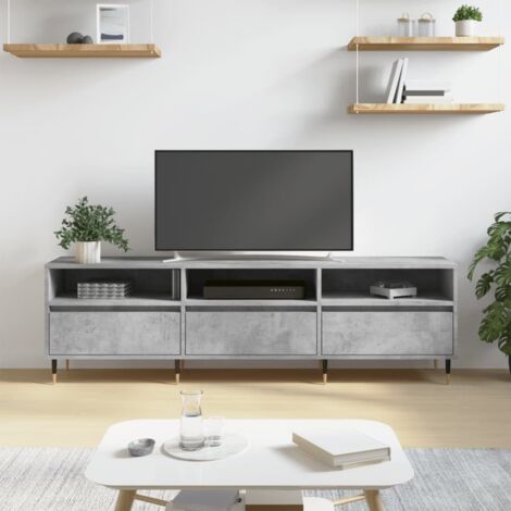 TV Cabinet Concrete Grey 150x30x44.5 cm Engineered Wood vidaXL