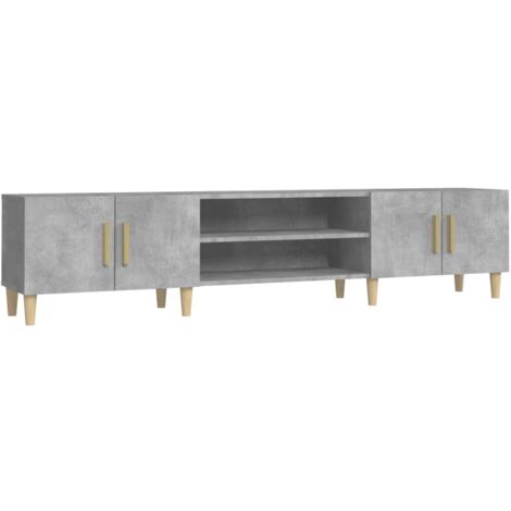 TV Cabinet Concrete Grey 180x31.5x40 cm Engineered Wood vidaXL