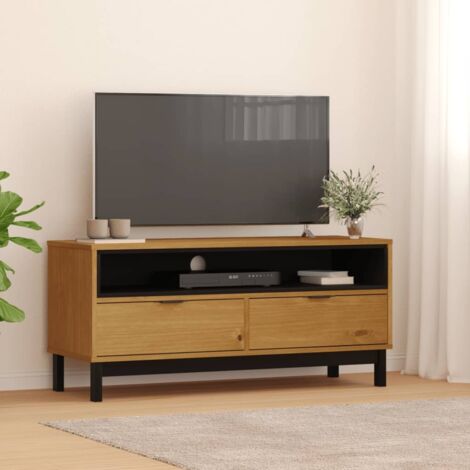 TV Cabinet FLAM 110x40x50 cm Solid Wood Pine vidaXL