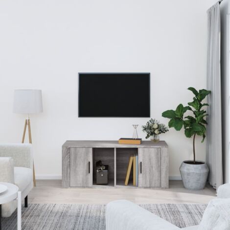 TV Cabinet Grey Sonoma 100x35x40 cm Engineered Wood vidaXL