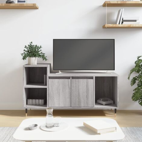 TV Cabinet Grey Sonoma 100x35x55 cm Engineered Wood vidaXL