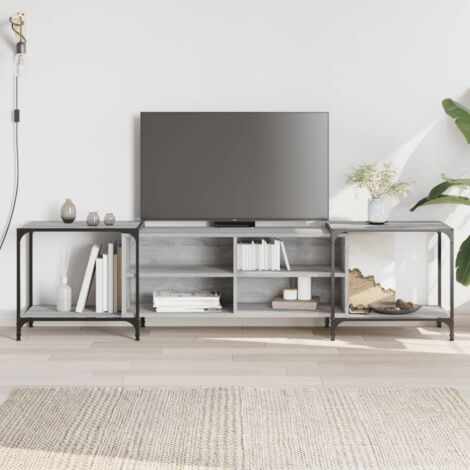 TV Cabinet Grey Sonoma 203x37x50 cm Engineered Wood vidaXL