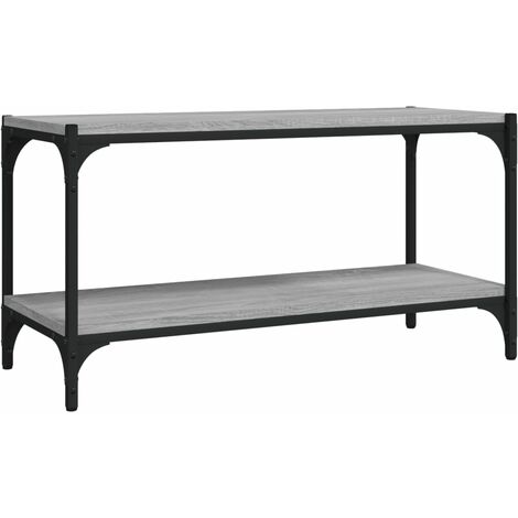TV Cabinet Grey Sonoma 80x33x41 cm Engineered Wood and Steel vidaXL
