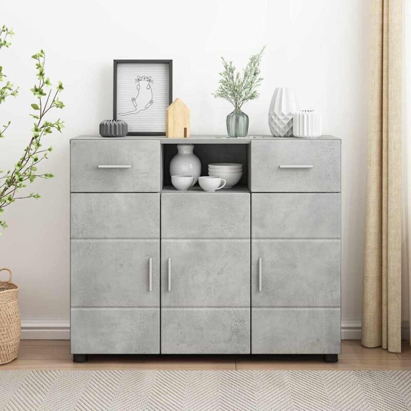 Vidaxl - Sideboard Concrete Grey 88.5 X 30.5 X 73 Cm Engineered Wood