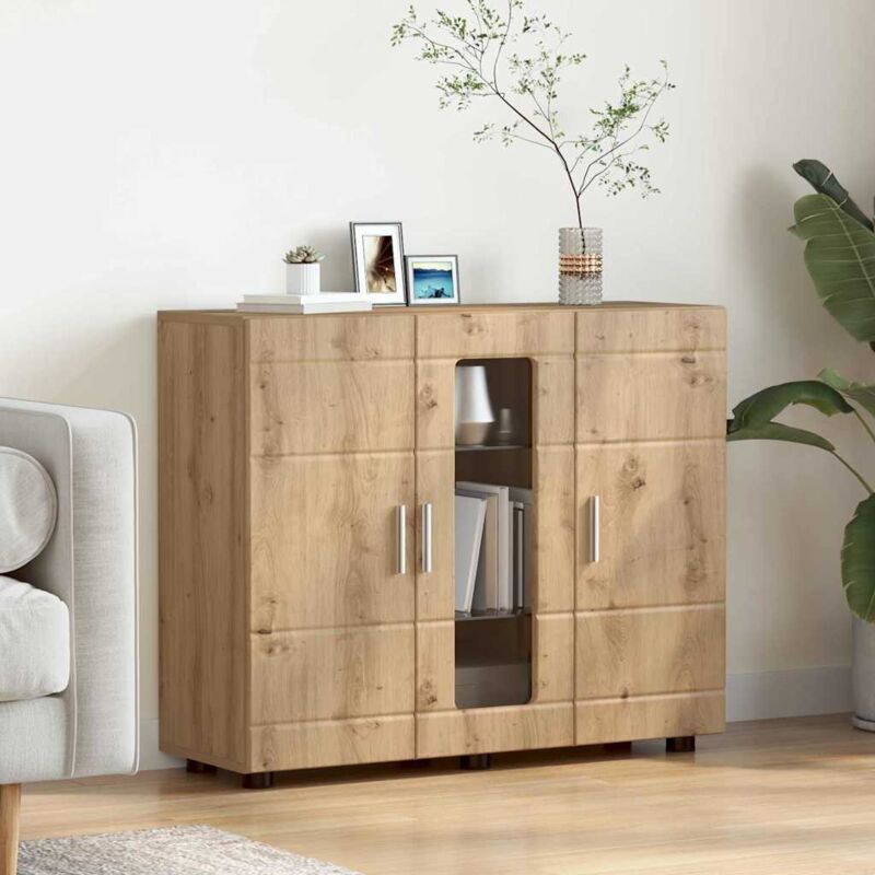 Sideboard Artisan Oak 55.5 X 29 X 100 Cm Engineered Wood Vidaxl