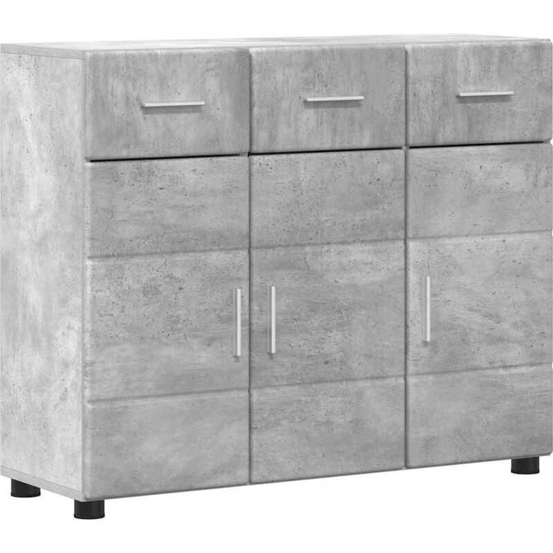 Sideboard With Shelf Florin Concrete Grey 88.5 X 30.5 X 73 Cm Vidaxl