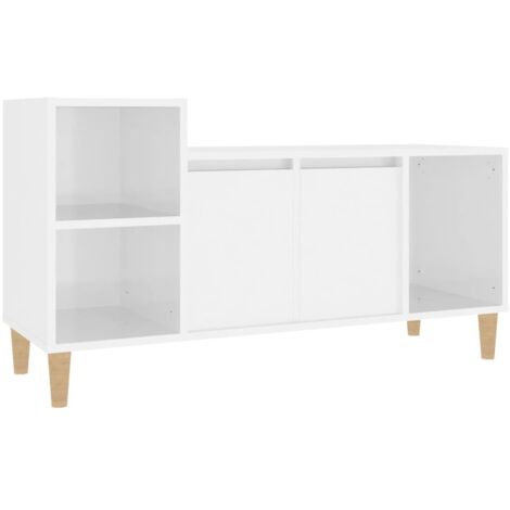 TV Cabinet High Gloss White 100x35x55 cm Engineered Wood vidaXL