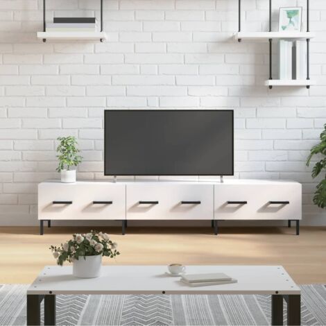 TV Cabinet High Gloss White 150x36x30 cm Engineered Wood vidaXL