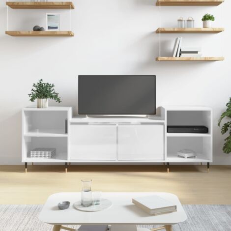 TV Cabinet High Gloss White 160x35x55 cm Engineered Wood vidaXL