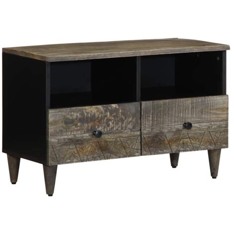TV Cabinet Light Grey 70x33.5x46 cm Solid Wood Mango vidaXL