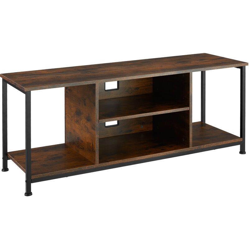 TV Cabinet Lowboard 4 compartments & adjustable shelf - TV shelf, TV board, TV bench - 120 cm industrial dark - industrial dark