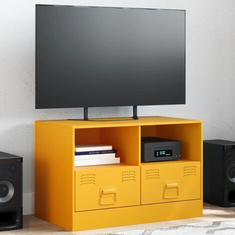 TV Cabinet Mustard Yellow 67x39x44 cm Steel vidaXL