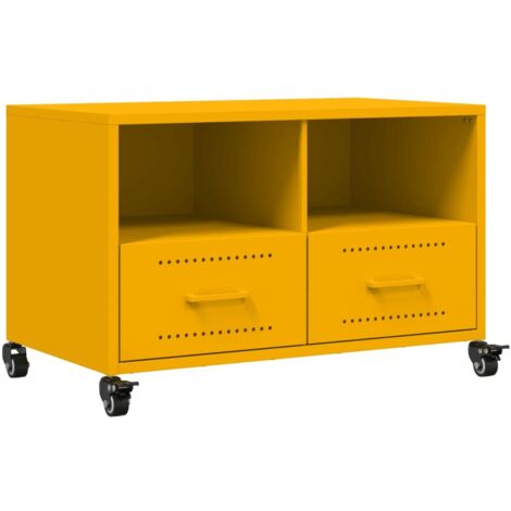 TV Cabinet Mustard Yellow 68x39x43.5 cm Steel vidaXL