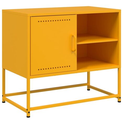TV Cabinet Mustard Yellow 68x39x60.5 cm Steel vidaXL