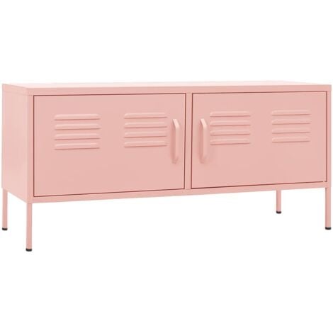TV Cabinet Pink 105x35x50 cm Steel vidaXL
