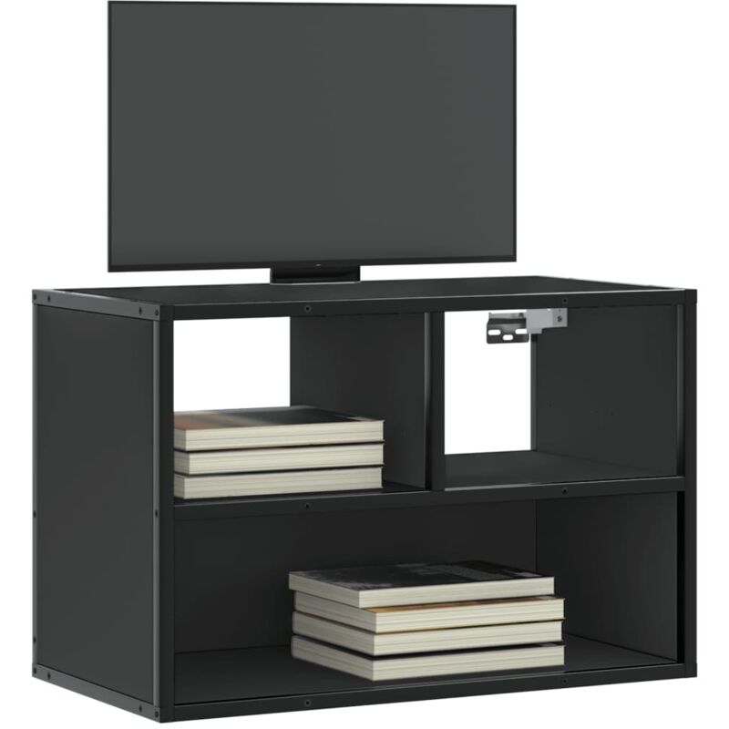 Vidaxl - Tv Cabinet Black 60x31x39.5 Cm Engineered Wood And Metal