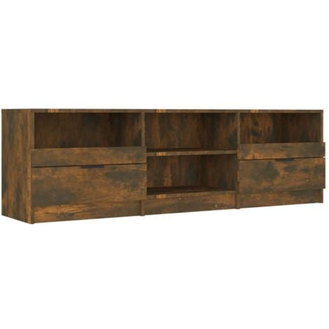 JINLEFU Smoked Oak 150x33.5x45 cm Engineered Wood vidaXL