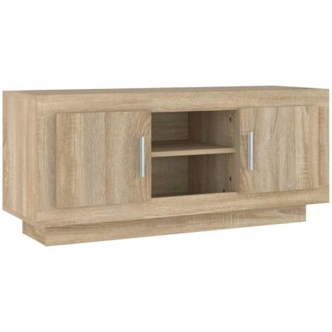 TV Cabinet Sonoma Oak 102x35x45 cm Engineered Wood vidaXL