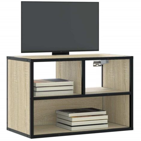 TV Cabinet Sonoma Oak 60x31x39.5 cm Engineered Wood and Metal vidaXL