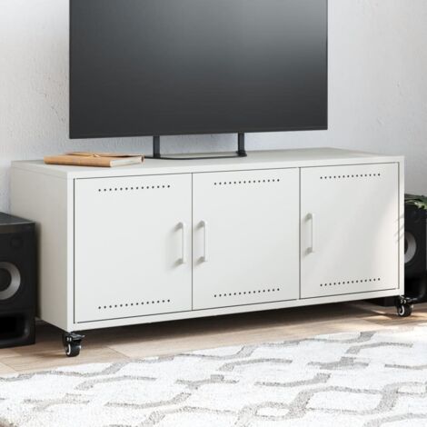 TV Cabinet White 100.5x39x43.5 cm Steel vidaXL