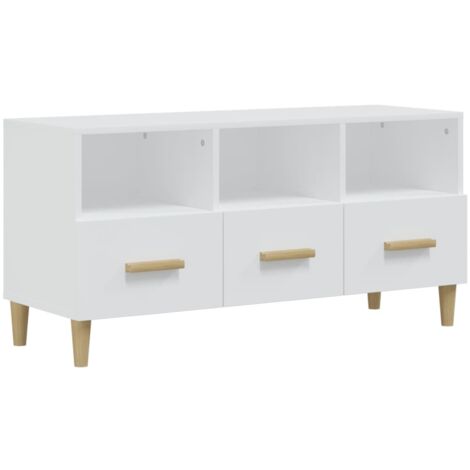 TV Cabinet White 102x36x50 cm Engineered Wood vidaXL
