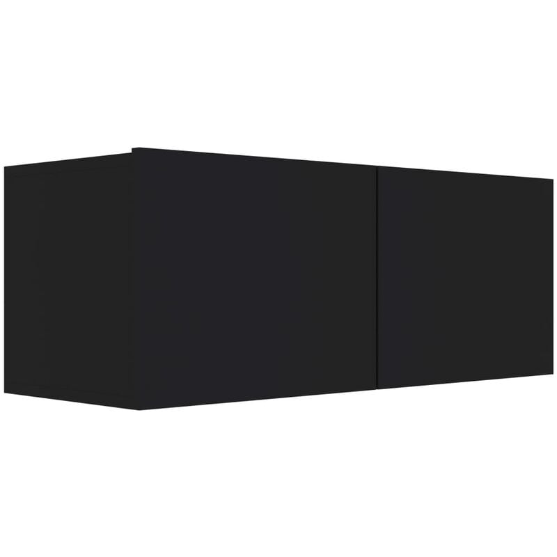 Tv Cabinet Black 80x30x30 cm Engineered Wood Vidaxl