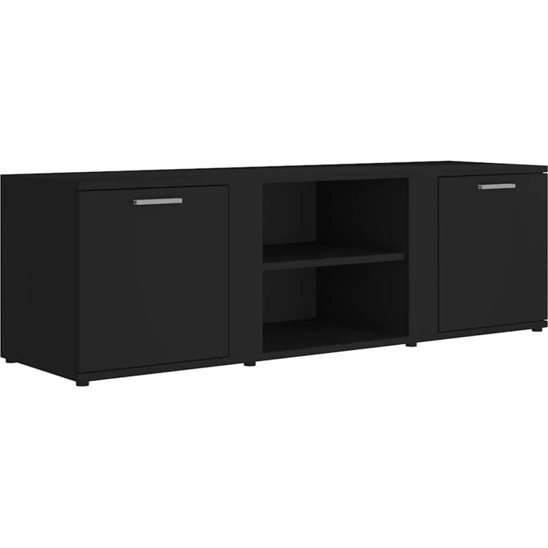 Vidaxl - tv Cabinet Black 120x34x37 cm Engineered Wood