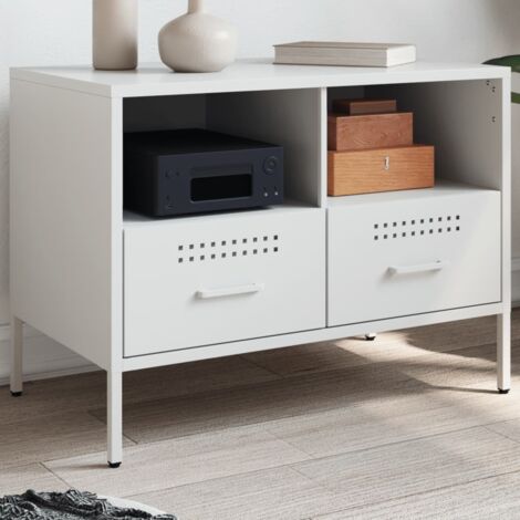 TV Cabinet White 68x39x50.5 cm Steel vidaXL