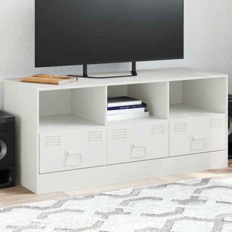 TV Cabinet White 99x39x44 cm Steel vidaXL