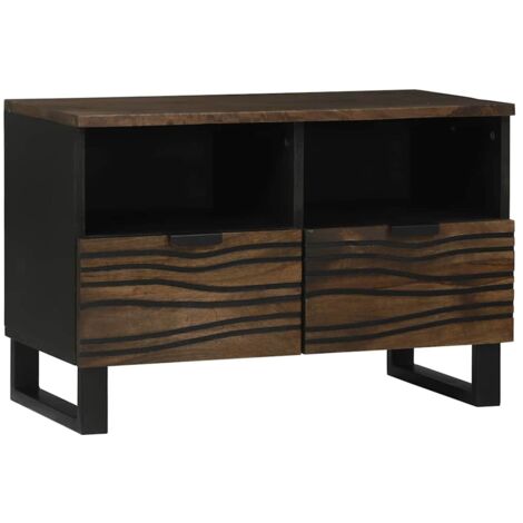TV Cabinet with Drawer Brown 70 x 33 x 46 cm Solid mango wood vidaXL