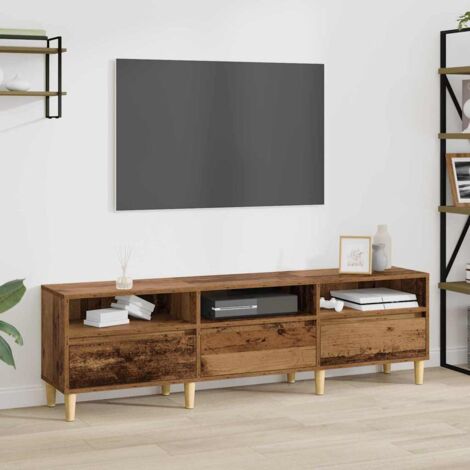 TV Cabinet with Drawer Old wood Engineered wood vidaXL