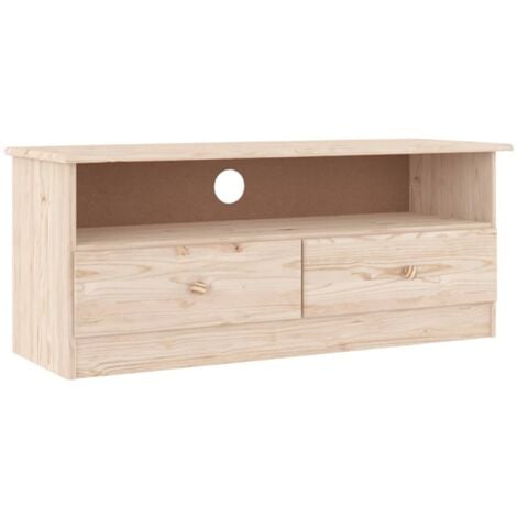 TV Cabinet with Drawers ALTA 100x35x41 cm Solid Wood Pine vidaXL