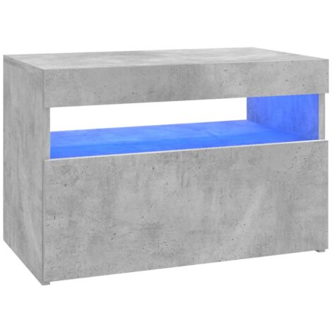 TV Cabinet with LED Lights Concrete Grey 60x35x40 cm vidaXL