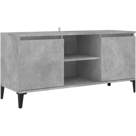 TV Cabinet with Metal Legs Concrete Grey 103.5x35x50 cm vidaXL
