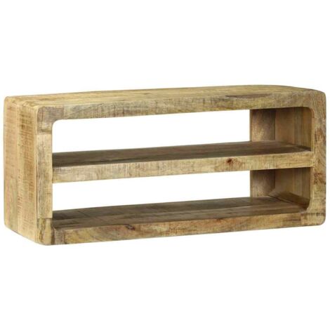 TV Cabinet with Shelf Brown 80 x 32 x 36 cm Solid Mango wood vidaXL