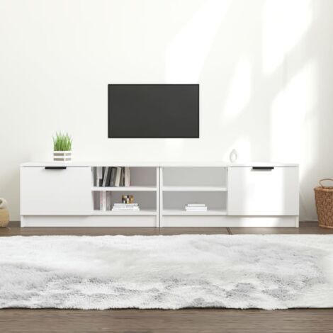 TV Cabinets 2 pcs White 80x35x36.5 cm Engineered Wood vidaXL