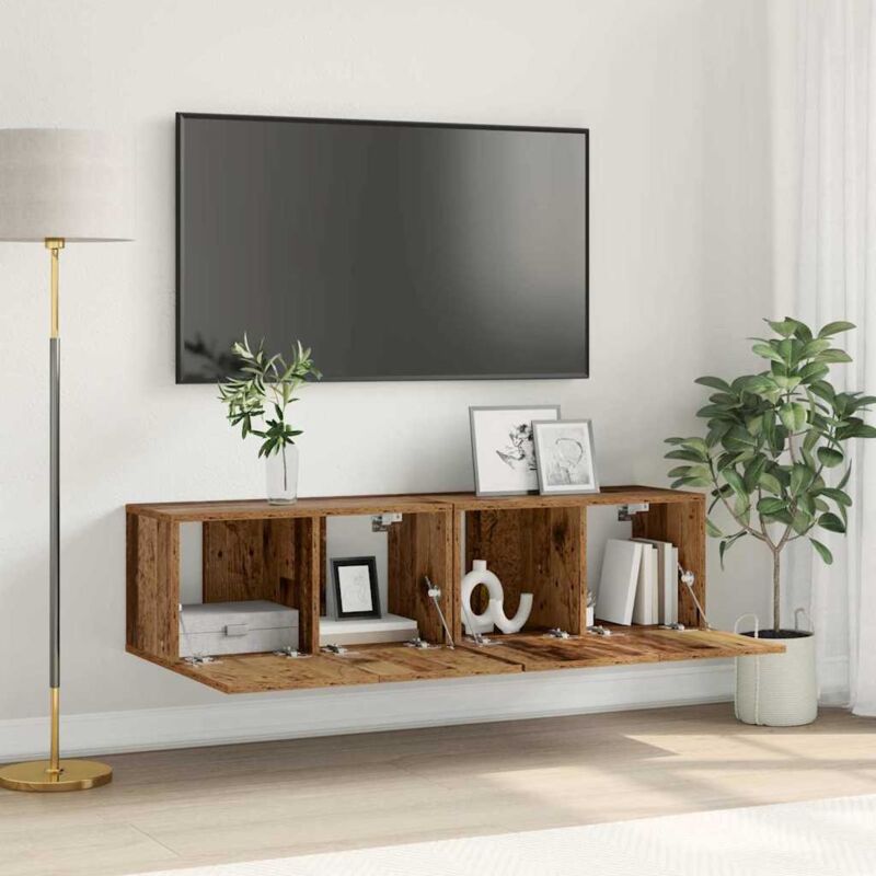Vidaxl - Tv-schränk 2 Pcs Mehrfarbig 60 X 30 X 30 Cm Holzwerkstoff