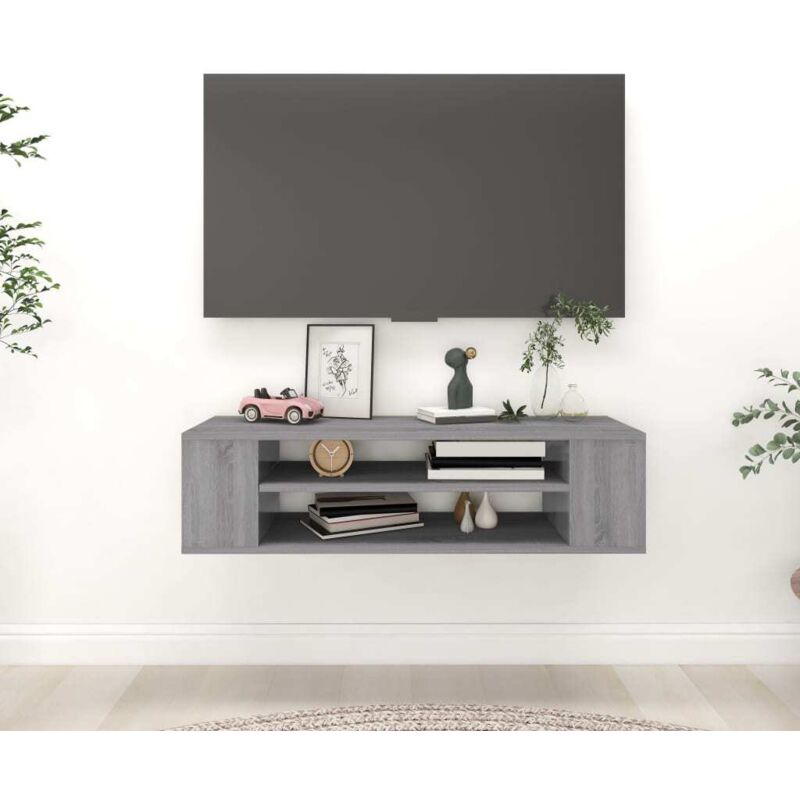 Vidaxl - Tv-wandschrank Grau Sonoma 100x30x26, 5 Cm Holzwerkstoff