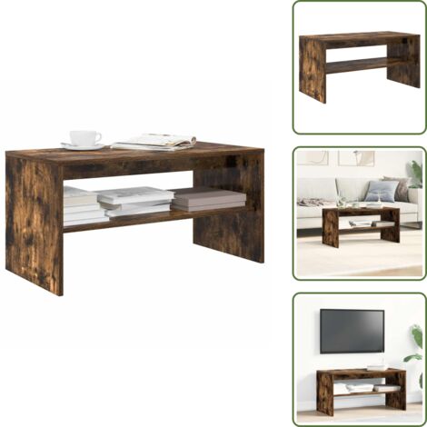 TV in casa - vidaXL Mobile Porta TV Rovere Fumo 80x40x40 cm in Legno Multistrato - Mobile multifunzione