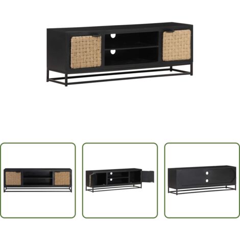 TV in legno -  Mobile Porta TV 120x30x40 cm in Legno Massello di Mango