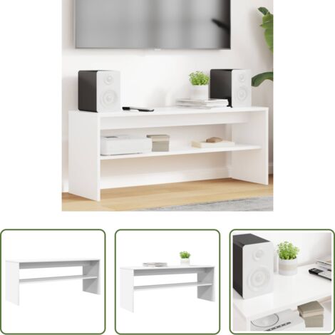 TV in legno -  Mobile TV Bianco 100 x 30 x 40 cm Legno multistrato